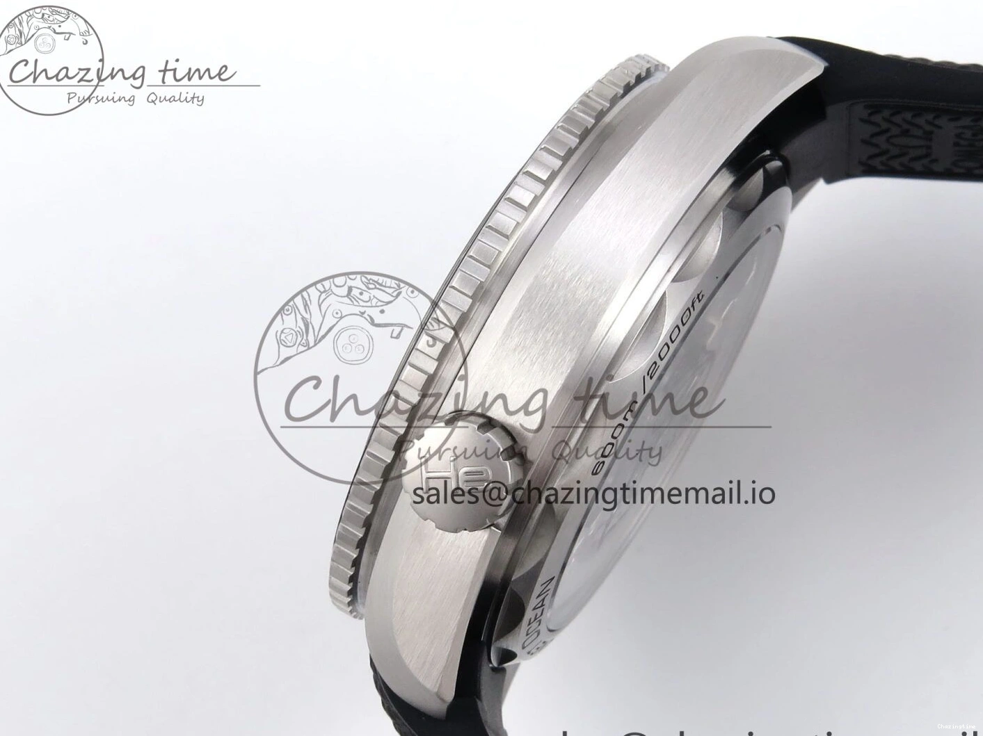 0307 AllSeason Planet Ocean 43.5mm SS VSF 1:1 Best Edition Gray Bezel Gray Dial on Black Rubber Strap A8900 Super Clone 7712